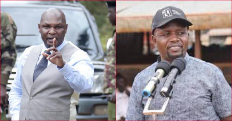 Collaged photos of President William Ruto's aide Farouk Kibet and Trans Nzoia governor George Natembeya.